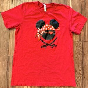 Red Pirate Minnie Mouse womens T-Shirt